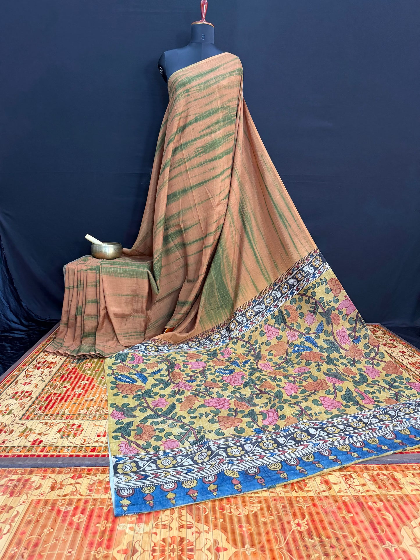 Silkcotton penkalamkari saree