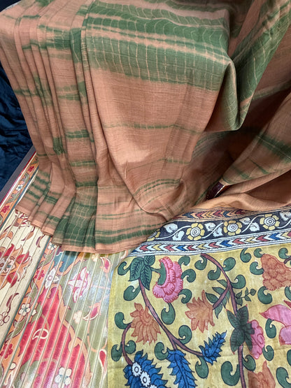 Silkcotton penkalamkari saree