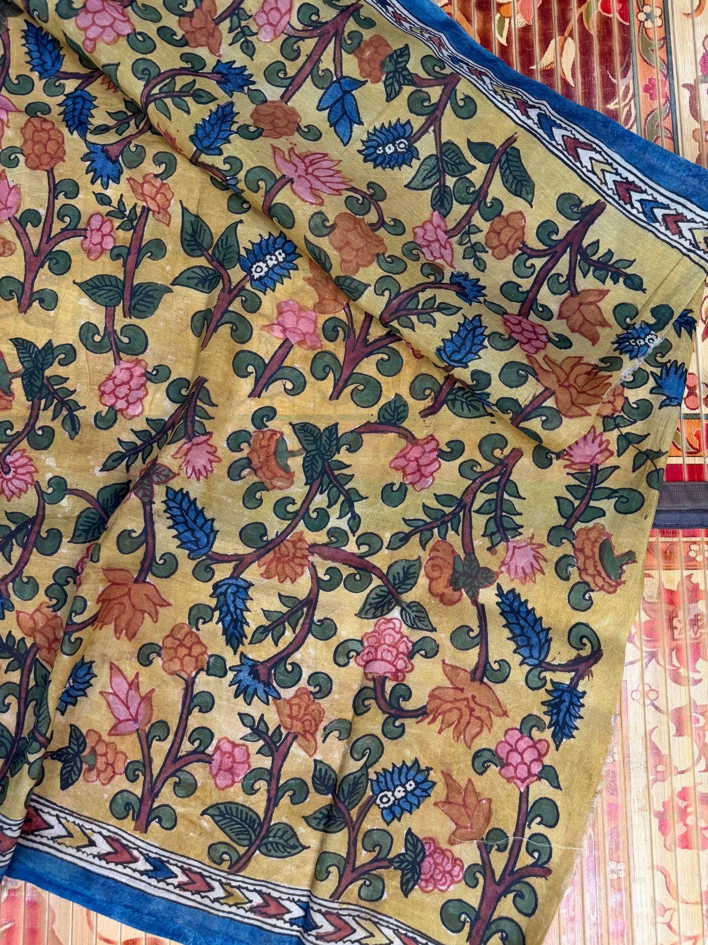 Silkcotton penkalamkari saree
