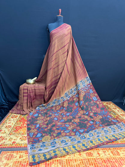 Silkcotton penkalamkari sarees