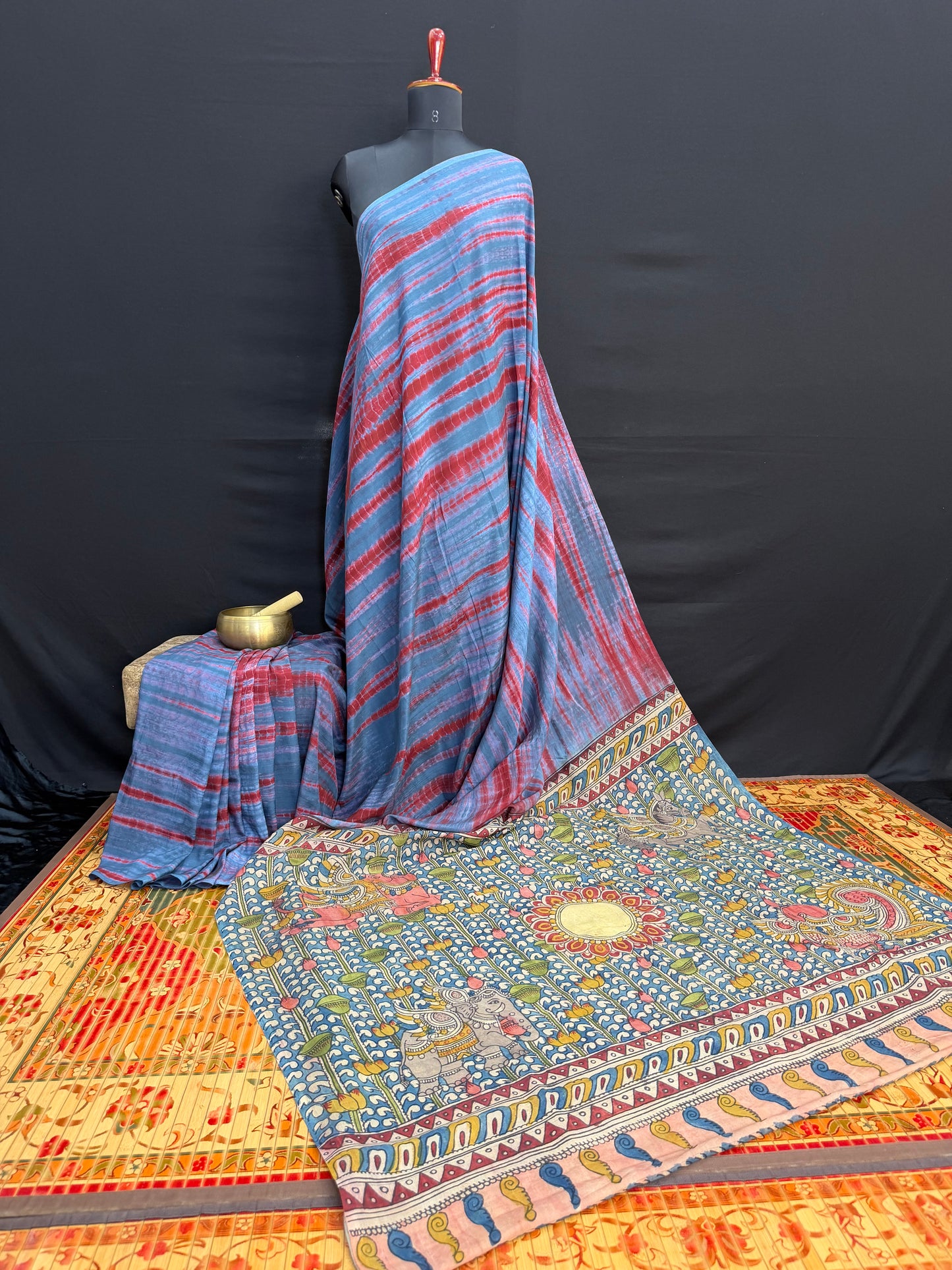 Silkcotton penkalamkari saree