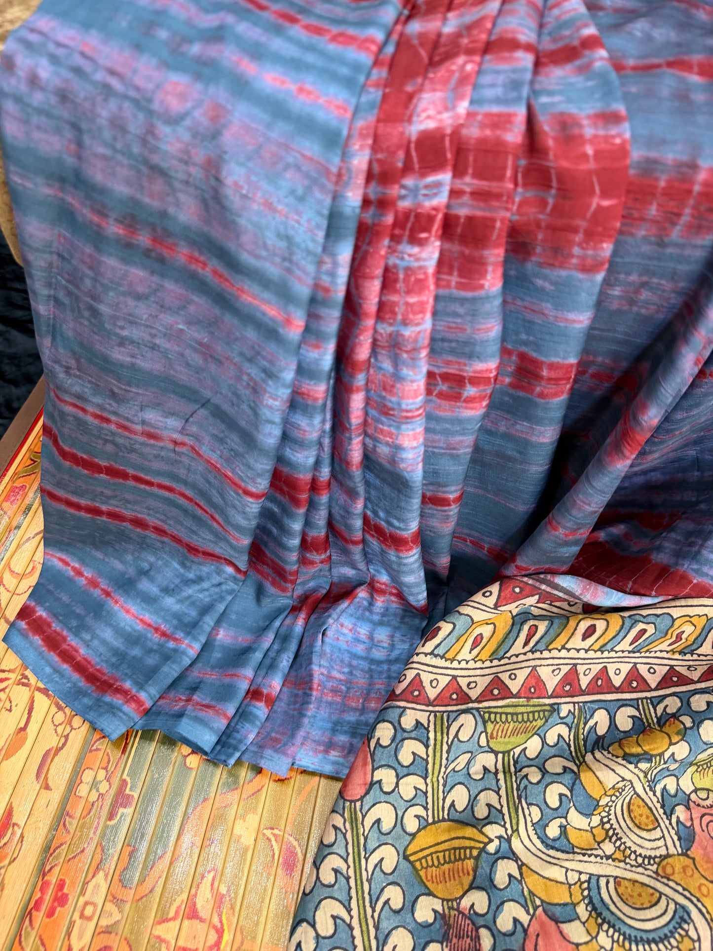 Silkcotton penkalamkari saree