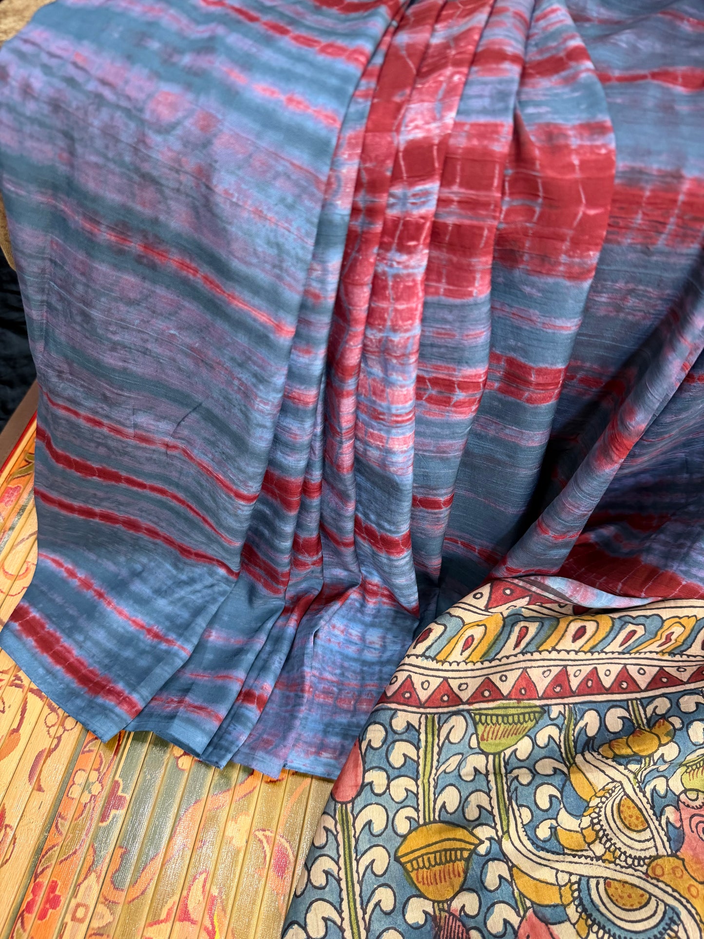 Silkcotton penkalamkari saree
