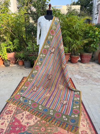Silkcotton Penkalamkari Dupattas.