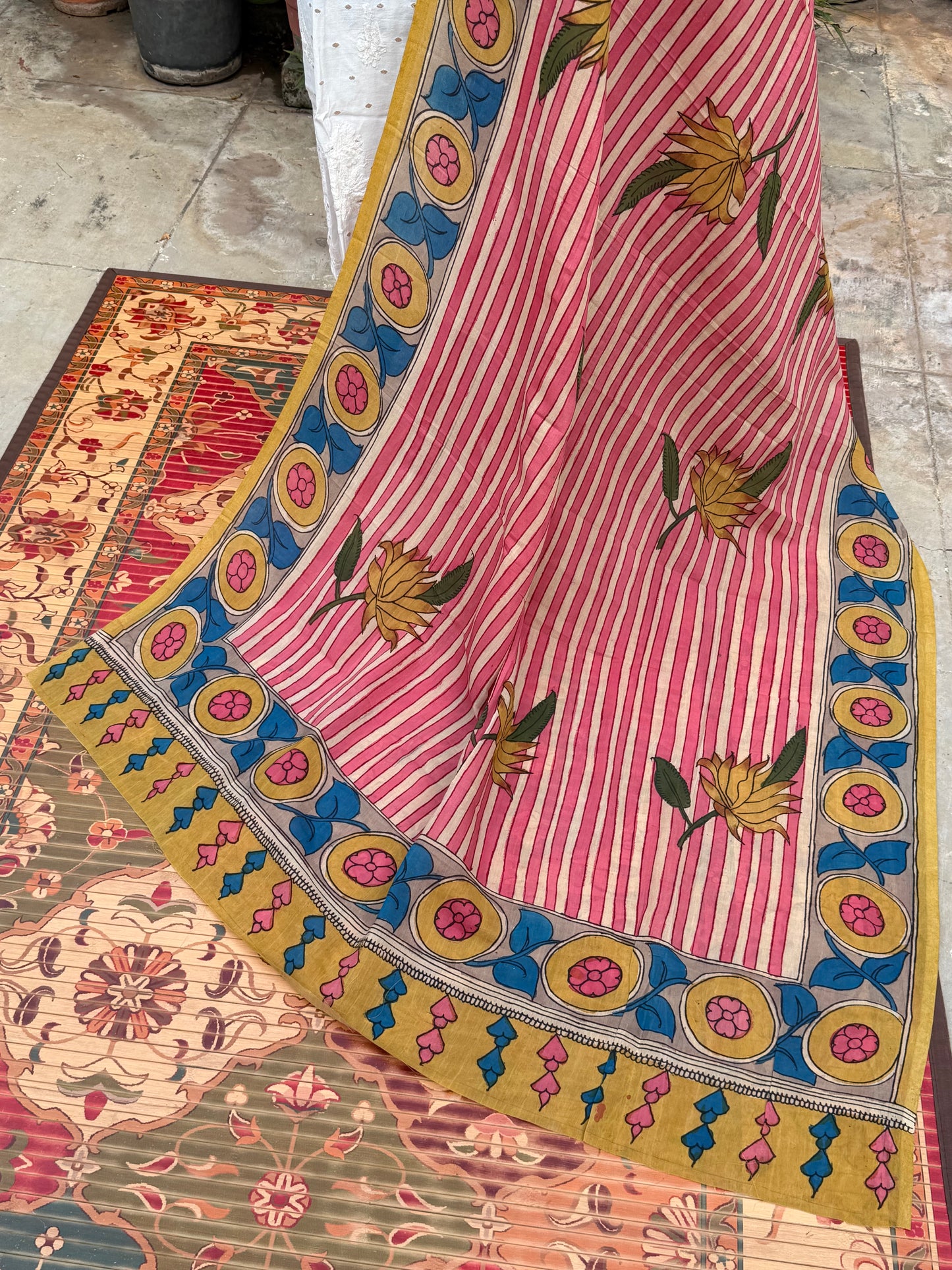 Silkcotton Penkalamkari Dupattas.