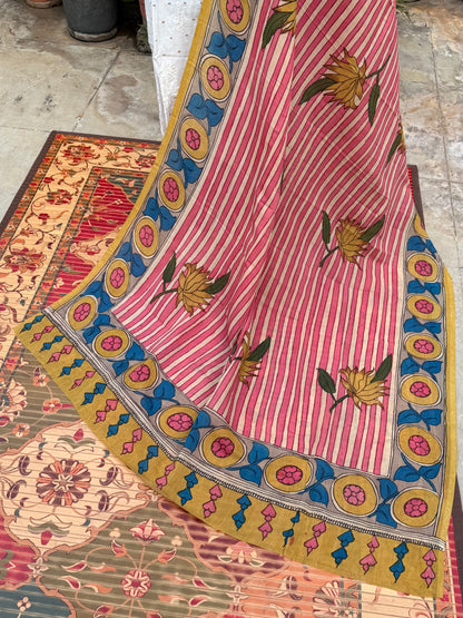 Silkcotton Penkalamkari Dupattas.