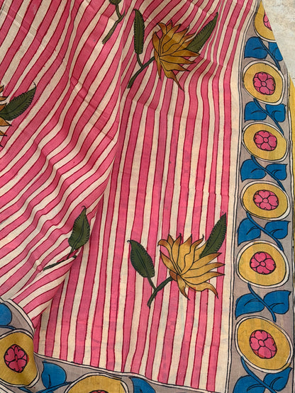 Silkcotton Penkalamkari Dupattas.