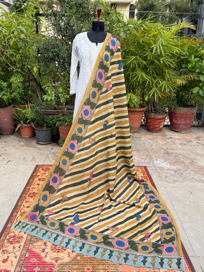 Silkcotton Penkalamkari Dupattas.