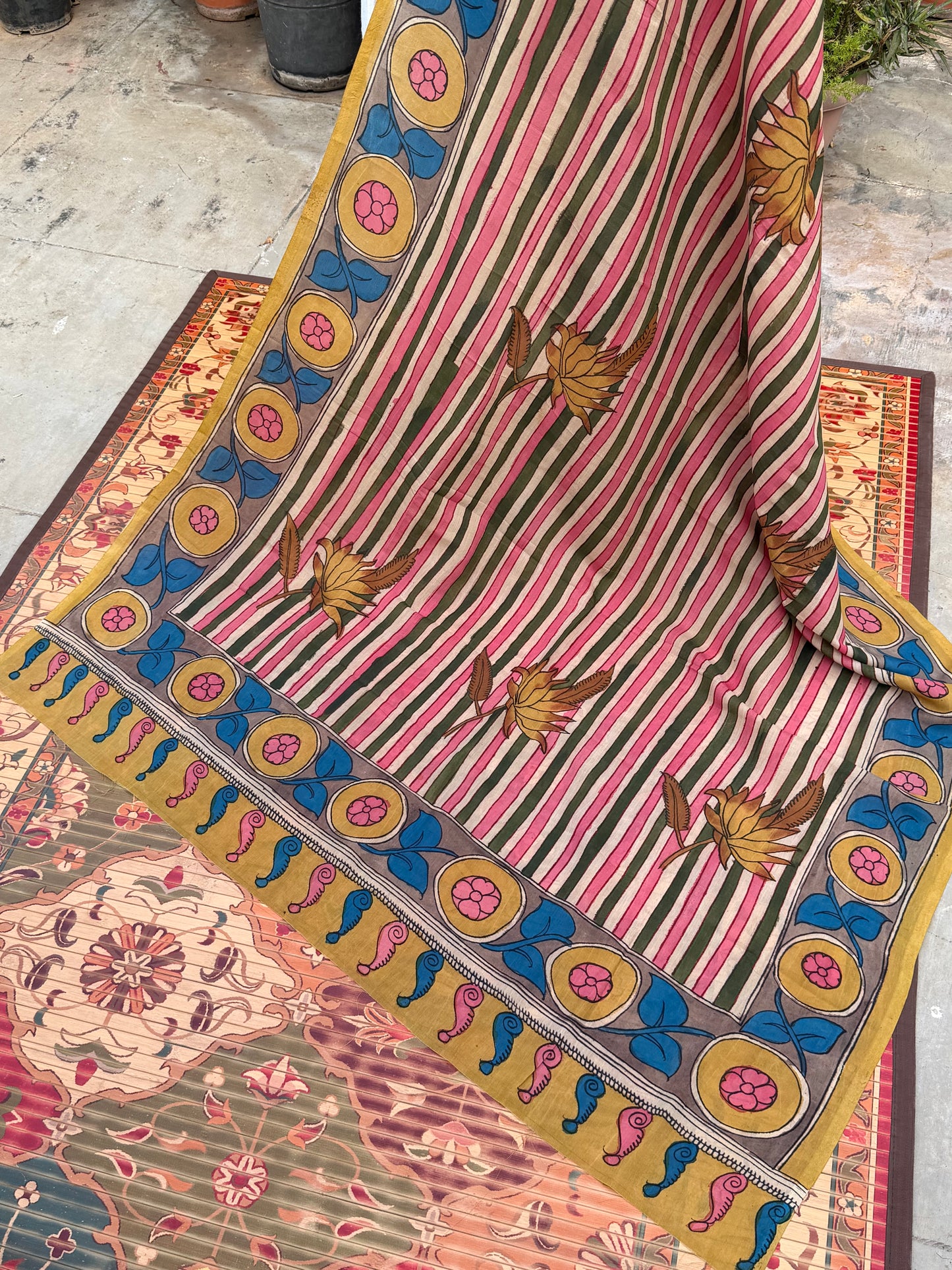 Silkcotton Penkalamkari Dupattas.