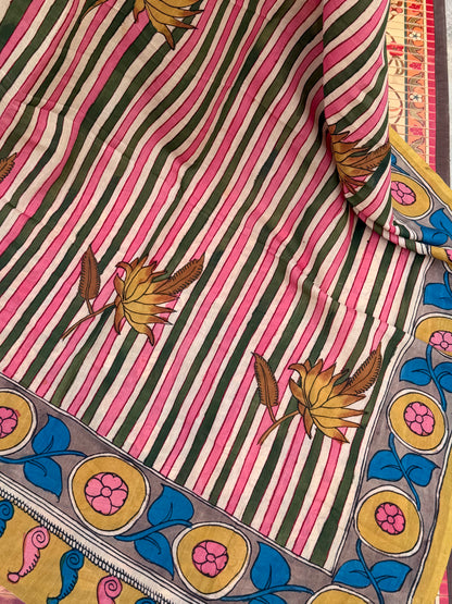 Silkcotton Penkalamkari Dupattas.