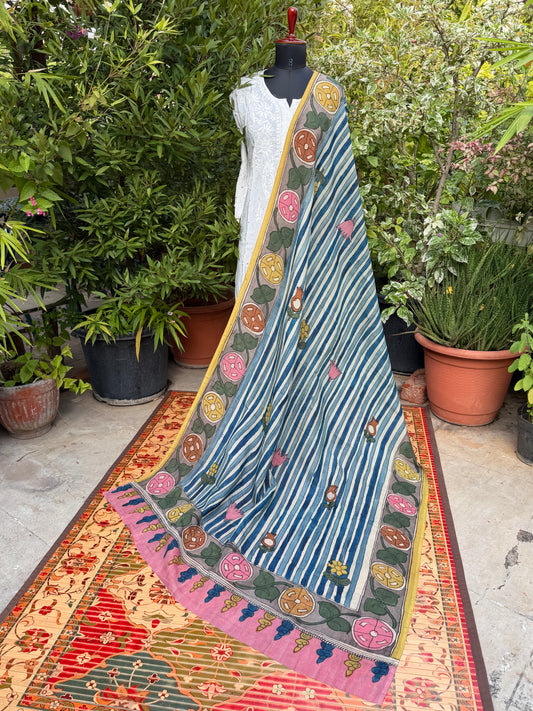 Silkcotton Penkalamkari Dupattas.