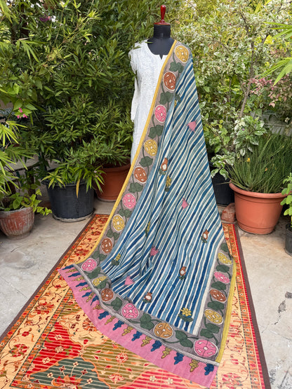 Silkcotton Penkalamkari Dupattas.