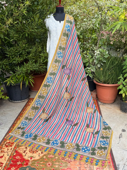 Silkcotton Penkalamkari Dupattas.