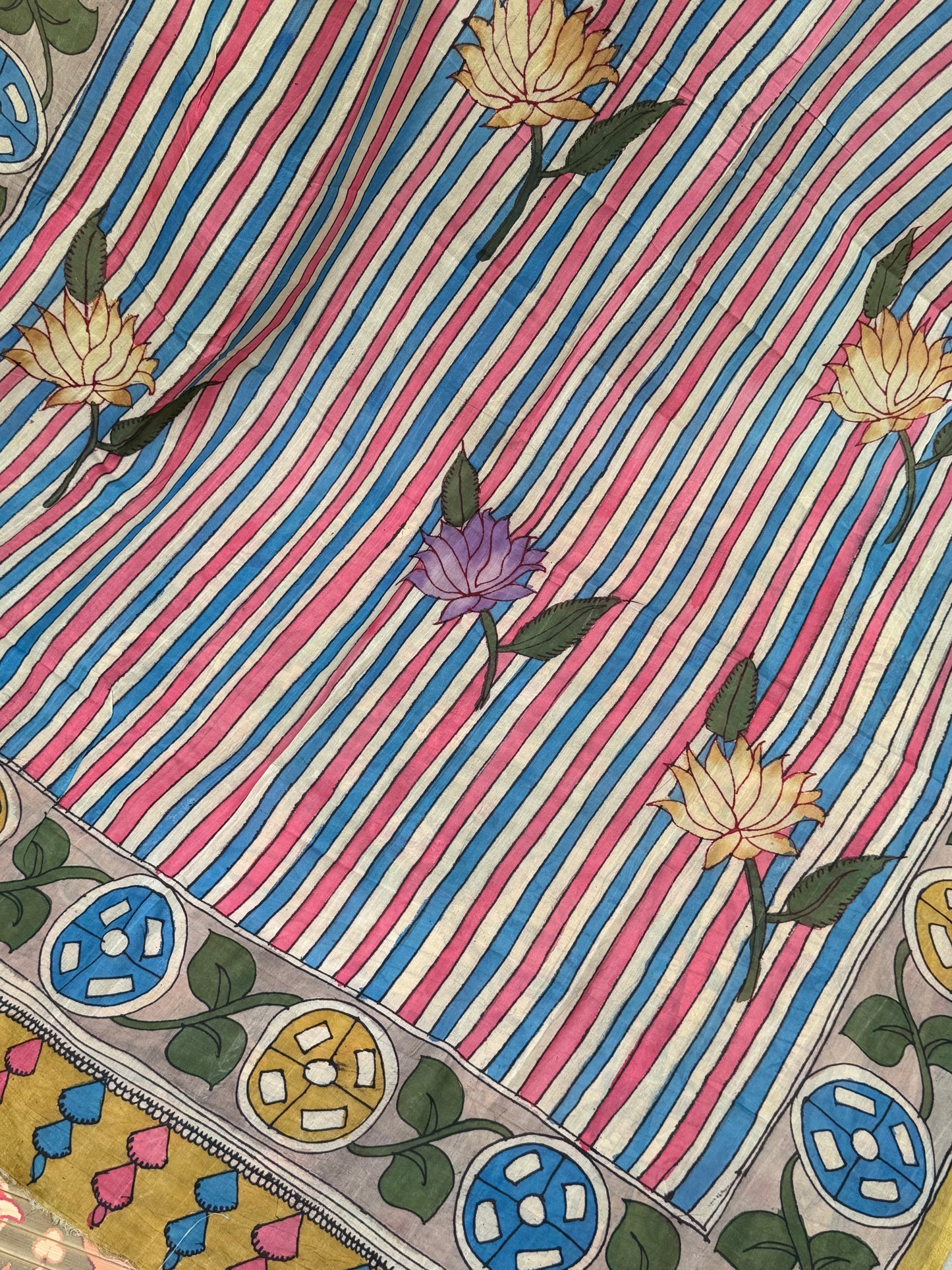 Silkcotton Penkalamkari Dupattas.