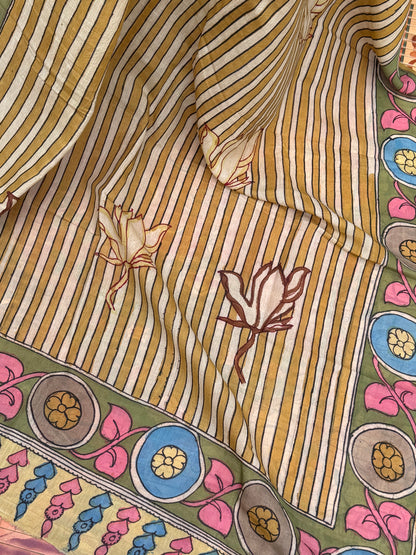 Silkcotton Penkalamkari Dupattas.