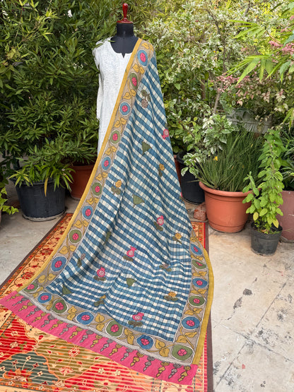 Silkcotton Penkalamkari Dupattas