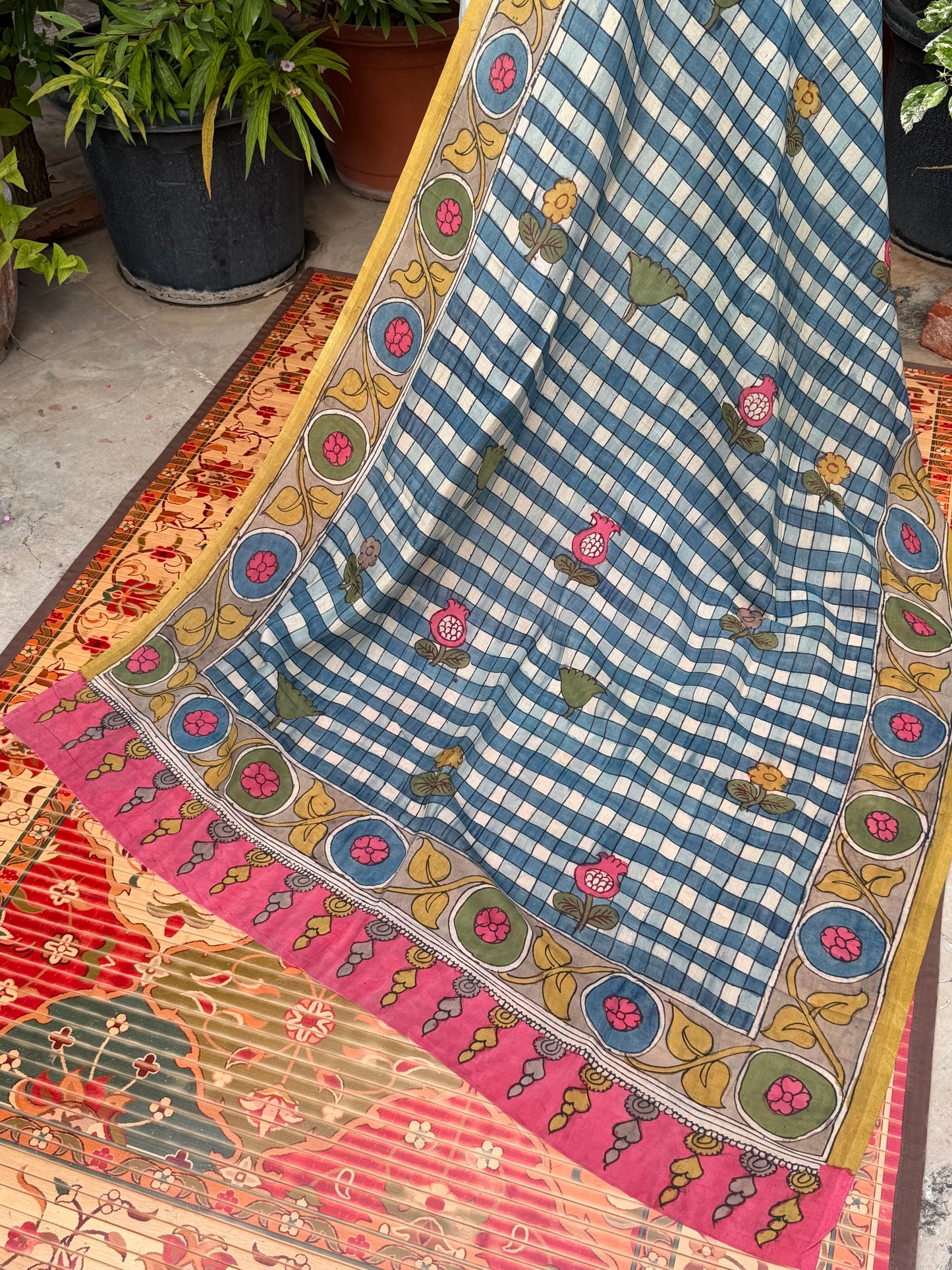 Silkcotton Penkalamkari Dupattas