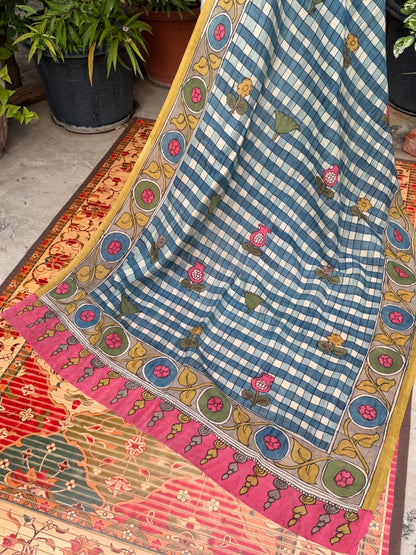 Silkcotton Penkalamkari Dupattas
