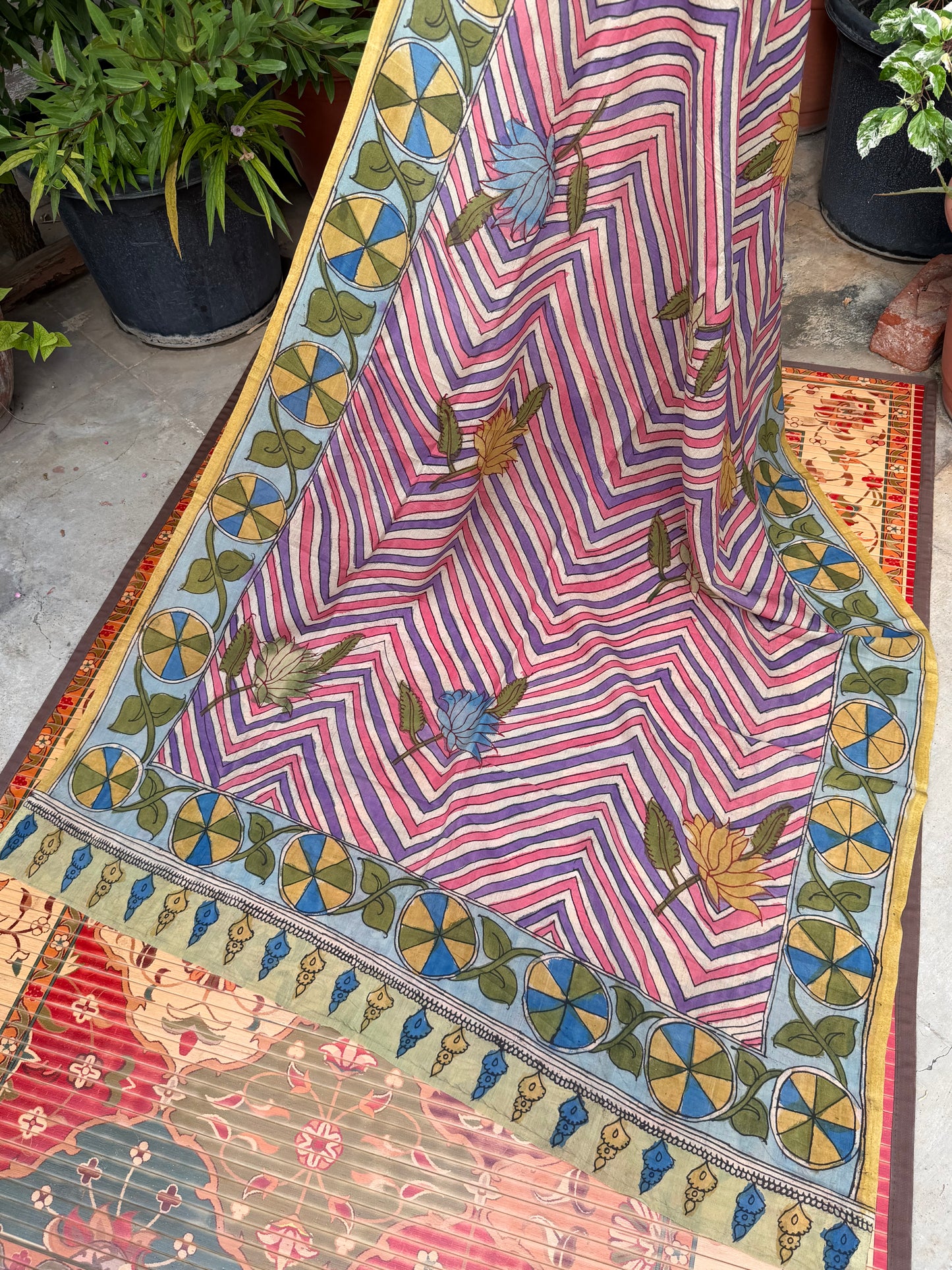 Silkcotton Penkalamkari Dupattas