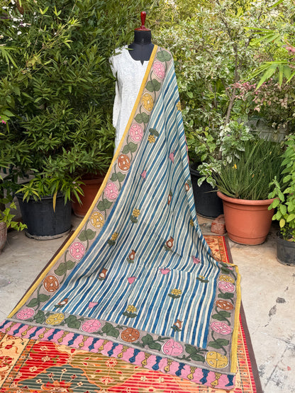 Silkcotton Penkalamkari Dupattas.