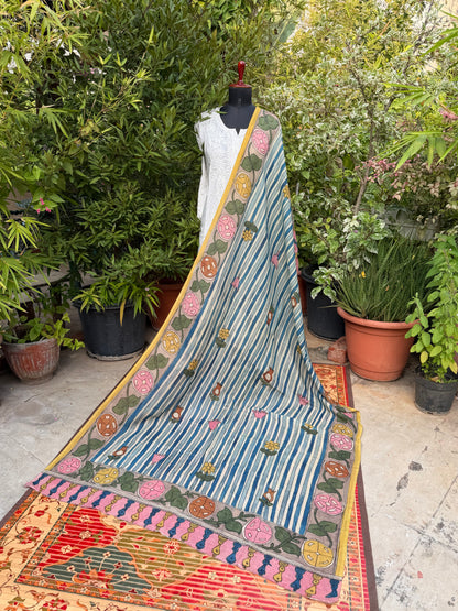 Silkcotton Penkalamkari Dupattas.