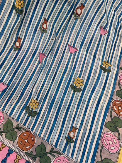 Silkcotton Penkalamkari Dupattas.
