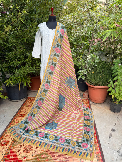 Silkcotton Penkalamkari Dupattas.