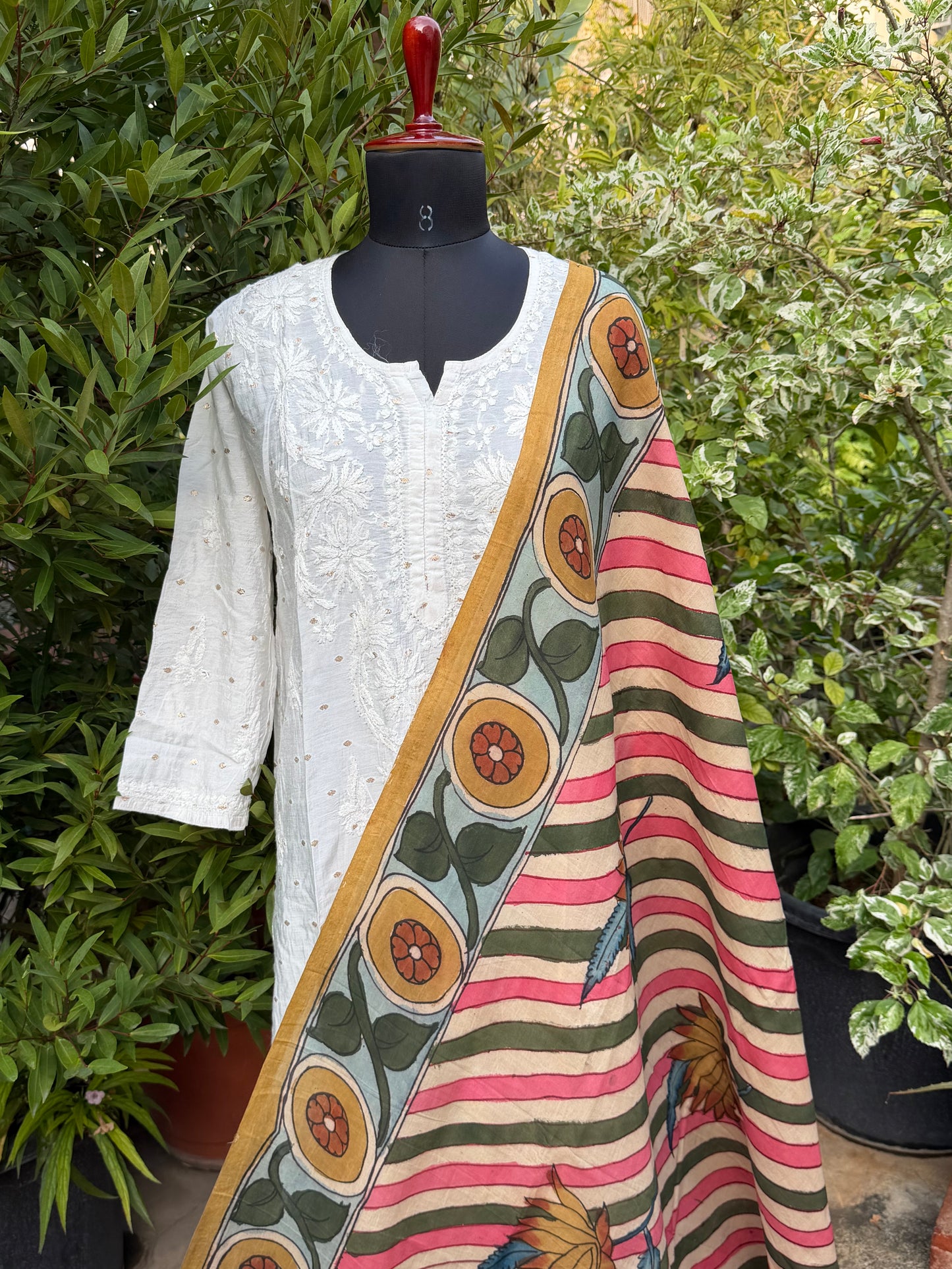 Silkcotton Penkalamkari Dupattas.