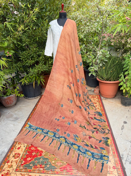 Silkcotton Penkalamkari Dupattas