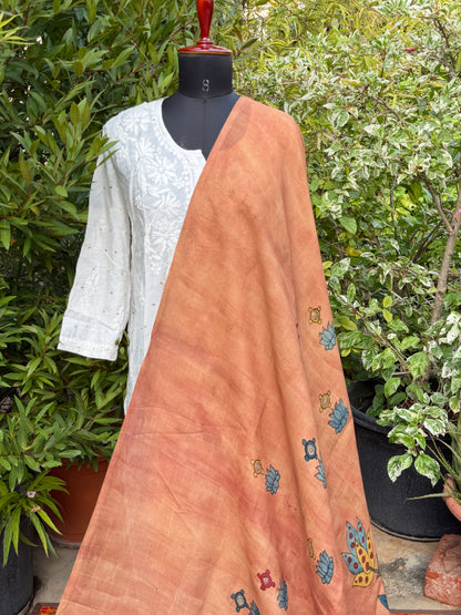 Silkcotton Penkalamkari Dupattas