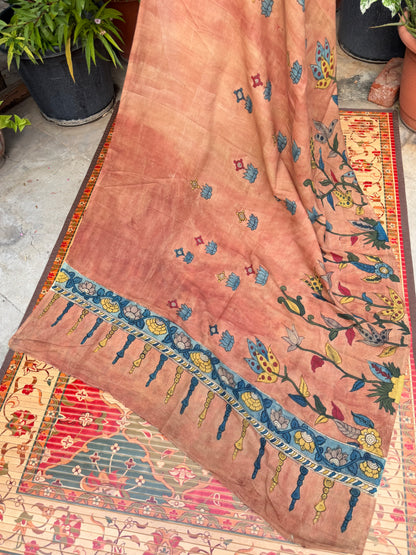 Silkcotton Penkalamkari Dupattas