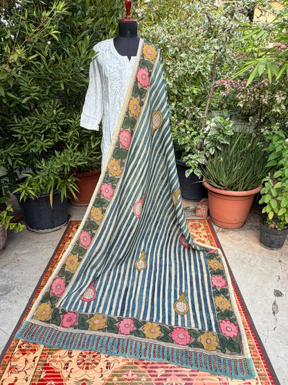 Silkcotton Penkalamkari Dupattas.