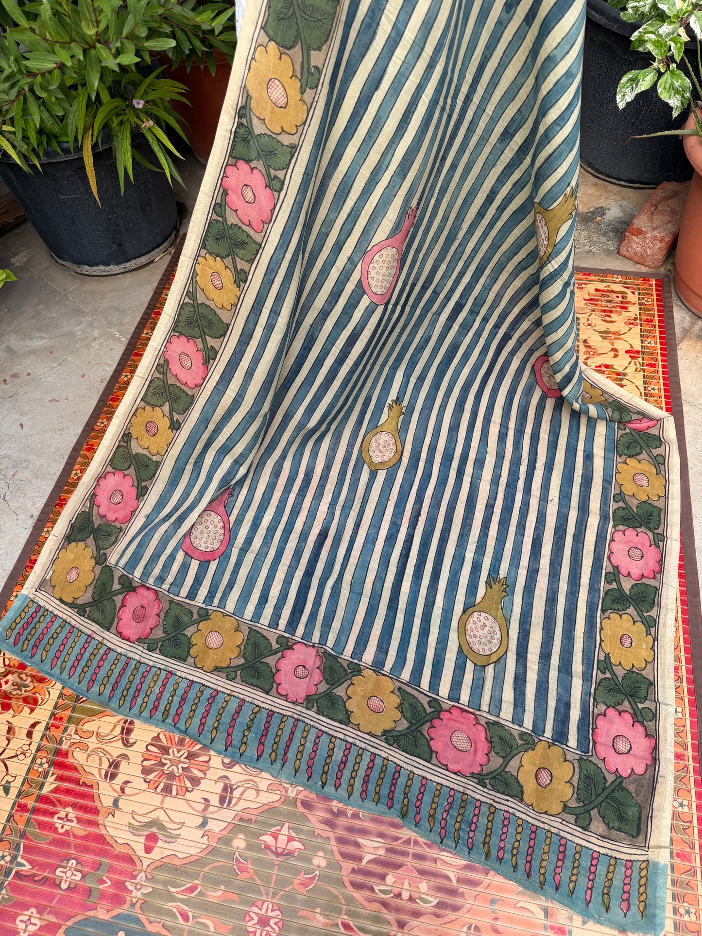 Silkcotton Penkalamkari Dupattas.