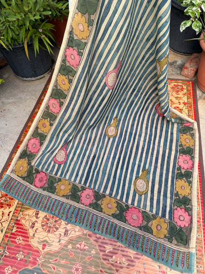 Silkcotton Penkalamkari Dupattas.