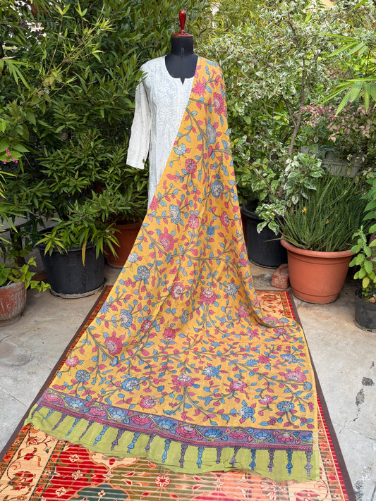 Silkcotton Penkalamkari Dupattas.
