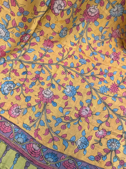 Silkcotton Penkalamkari Dupattas.