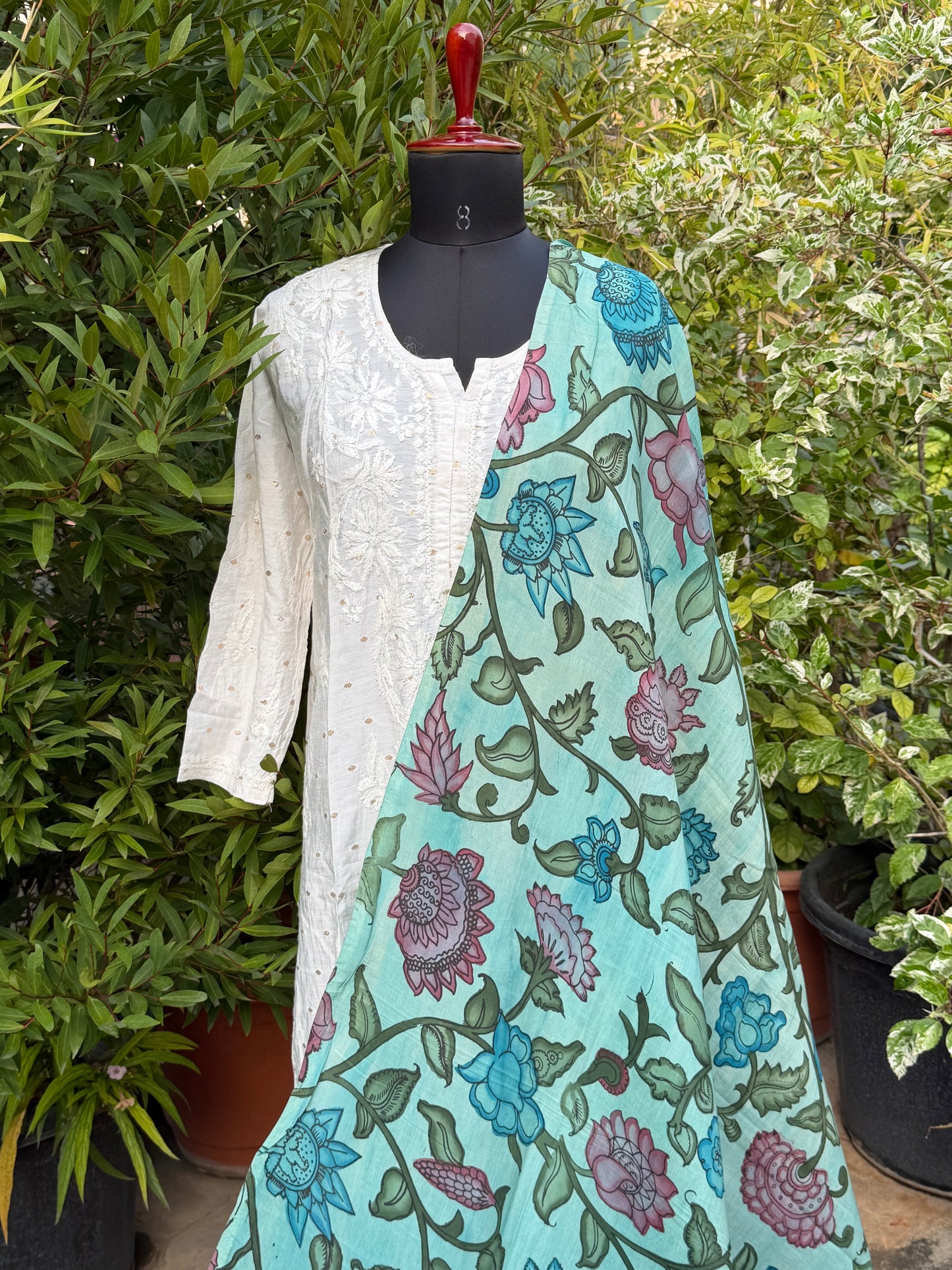 Silkcotton Penkalamkari Dupattas.