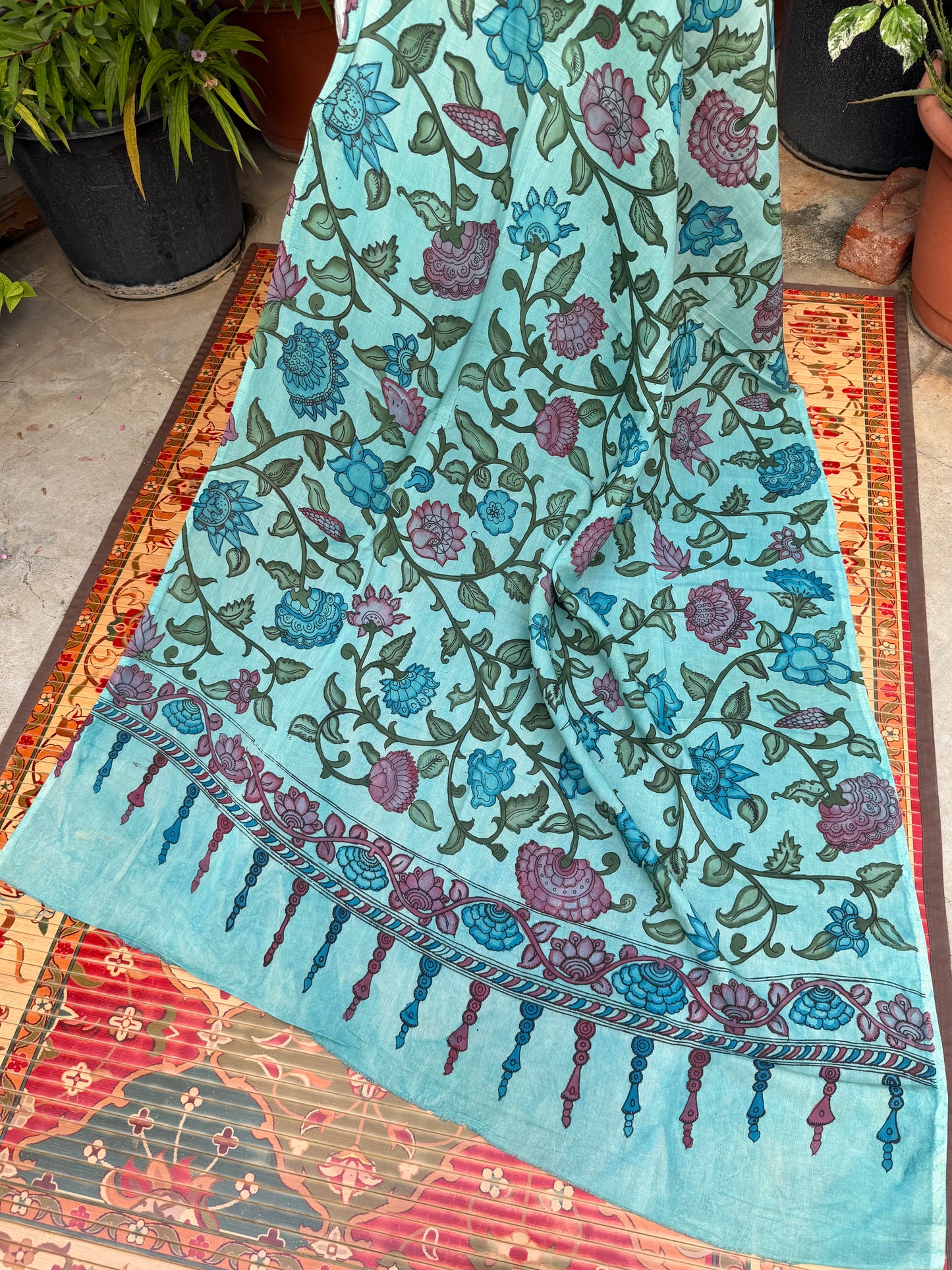 Silkcotton Penkalamkari Dupattas.