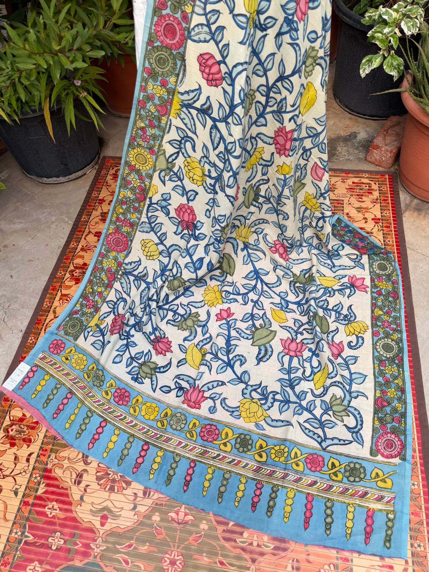 Silkcotton Penkalamkari Dupattas.