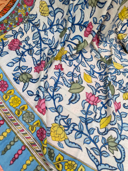 Silkcotton Penkalamkari Dupattas.