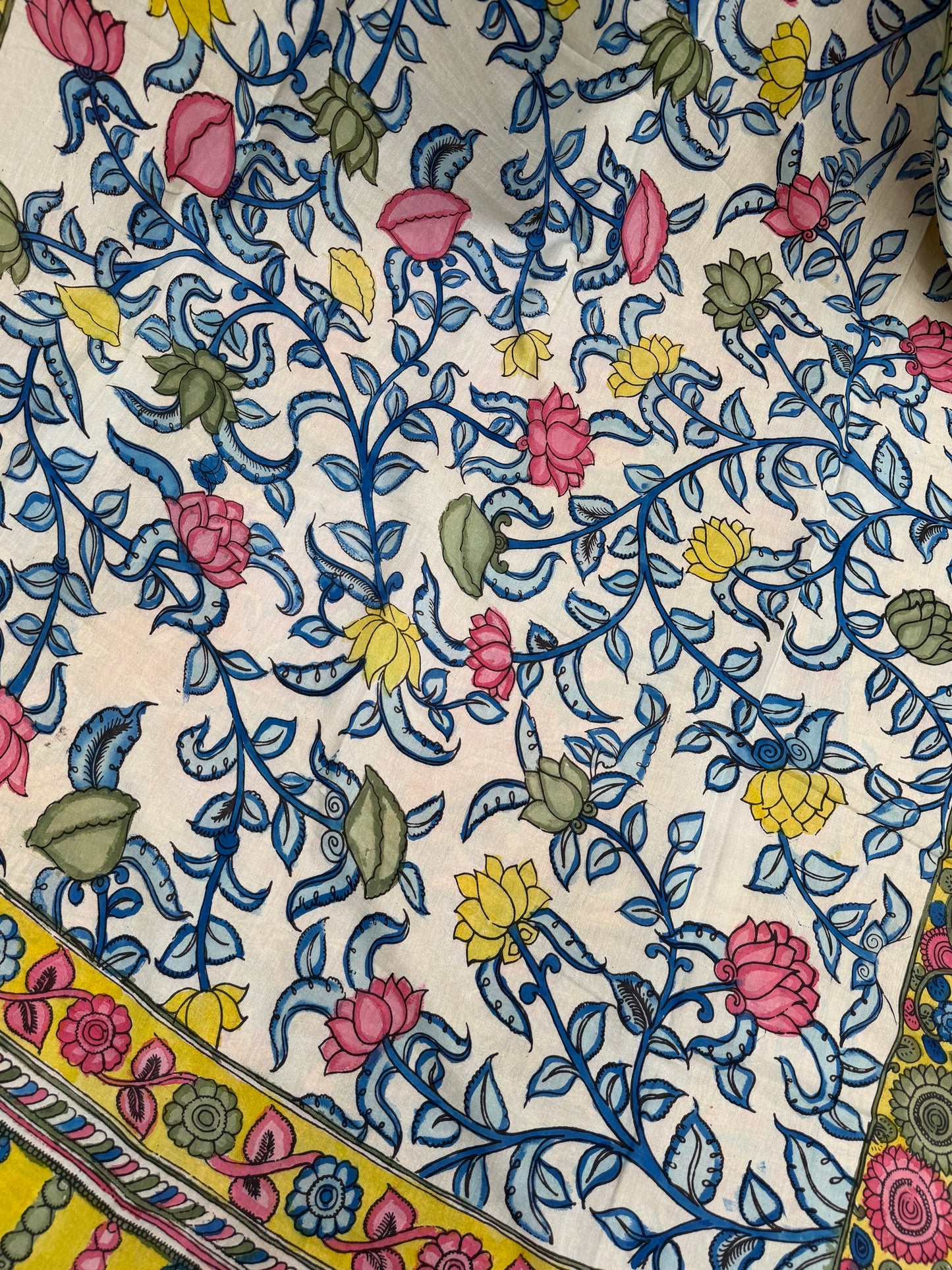 Silkcotton Penkalamkari Dupattas.