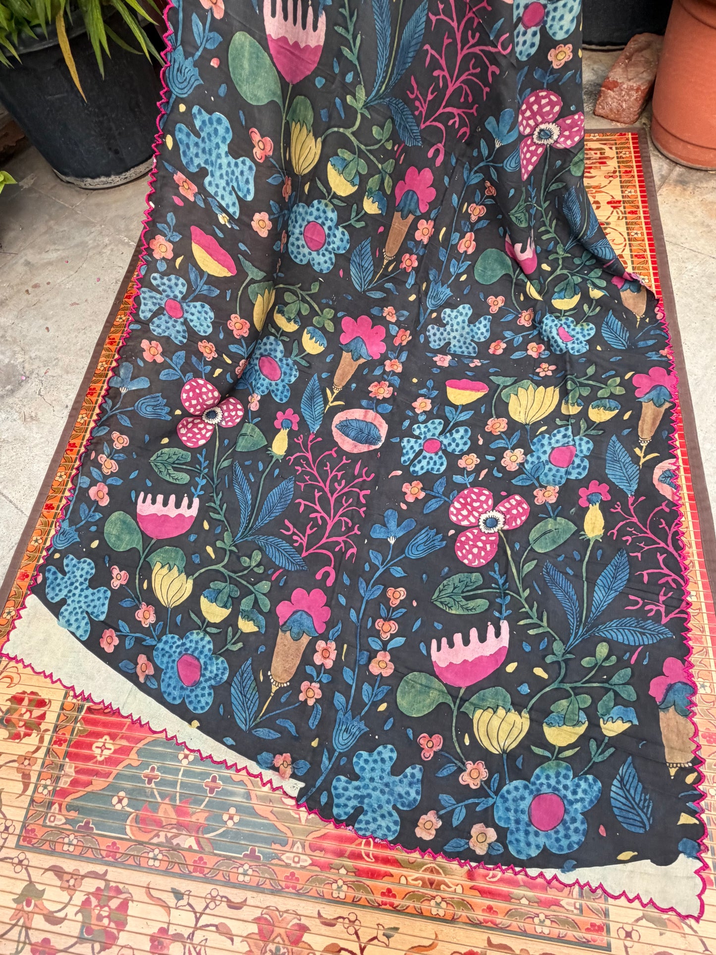 Silkcotton Penkalamkari Dupattas