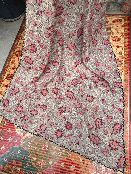 Silkcotton Penkalamkari Dupattas.