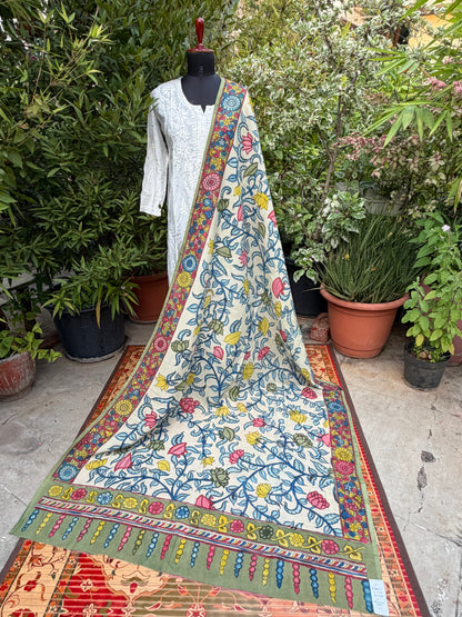 Silkcotton Penkalamkari Dupattas