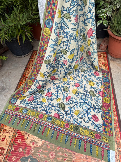 Silkcotton Penkalamkari Dupattas
