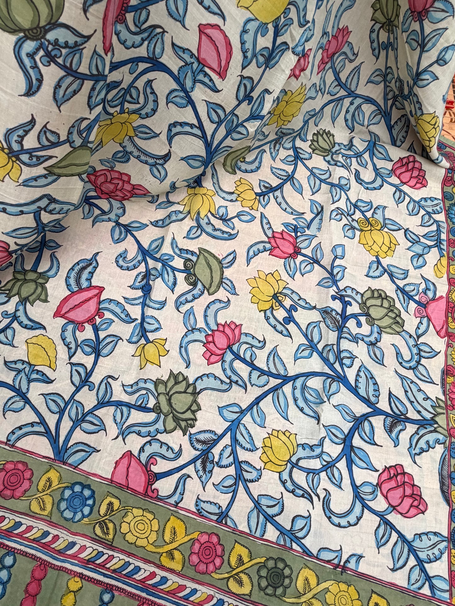 Silkcotton Penkalamkari Dupattas