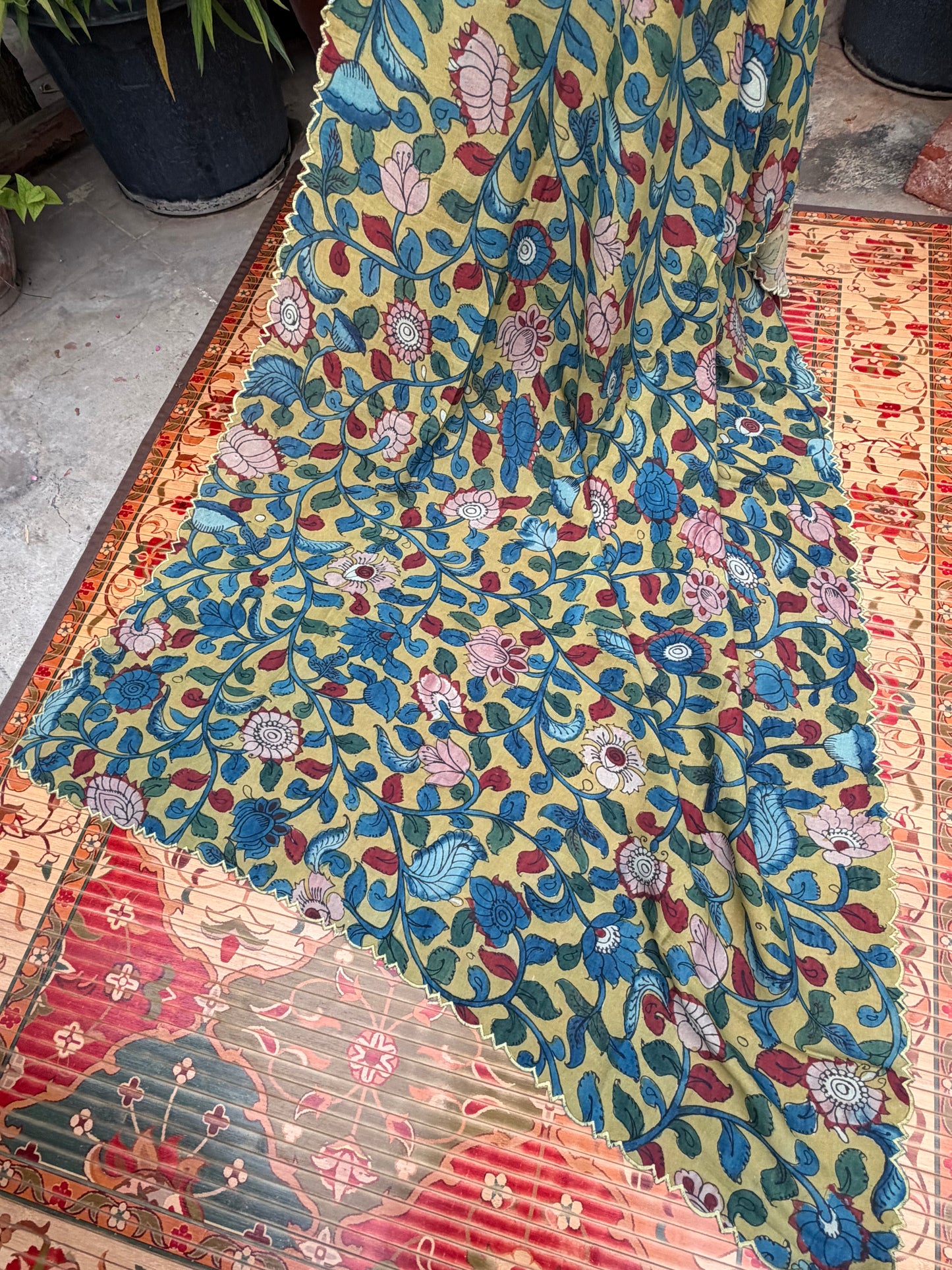 Silkcotton Penkalamkari Dupattas