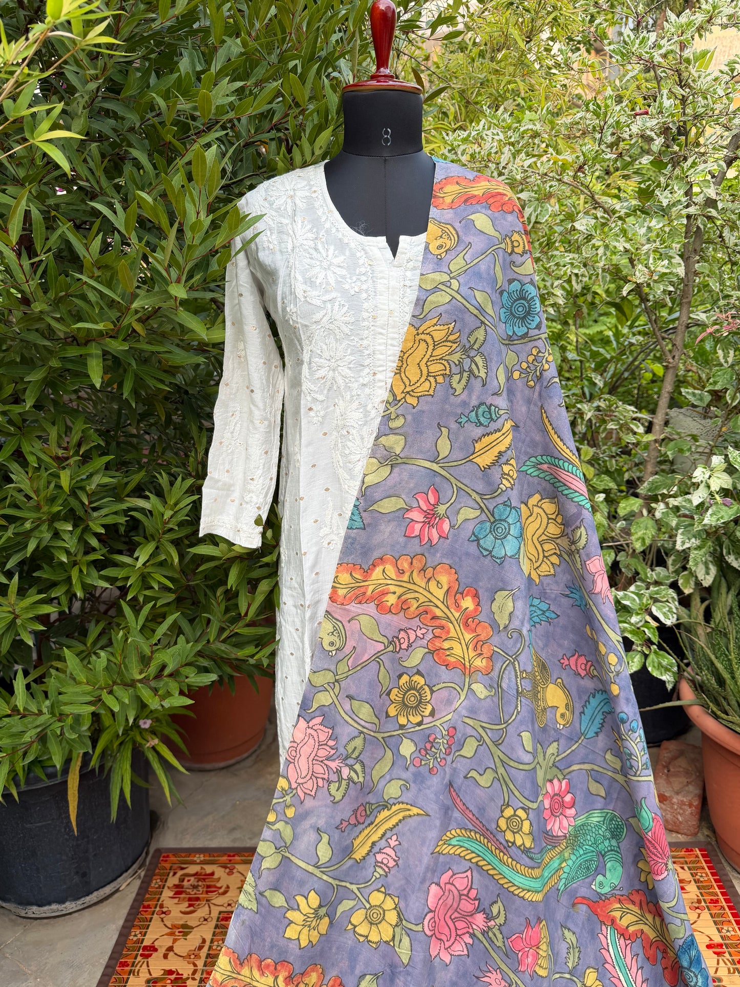 Silkcotton Penkalamkari Dupattas