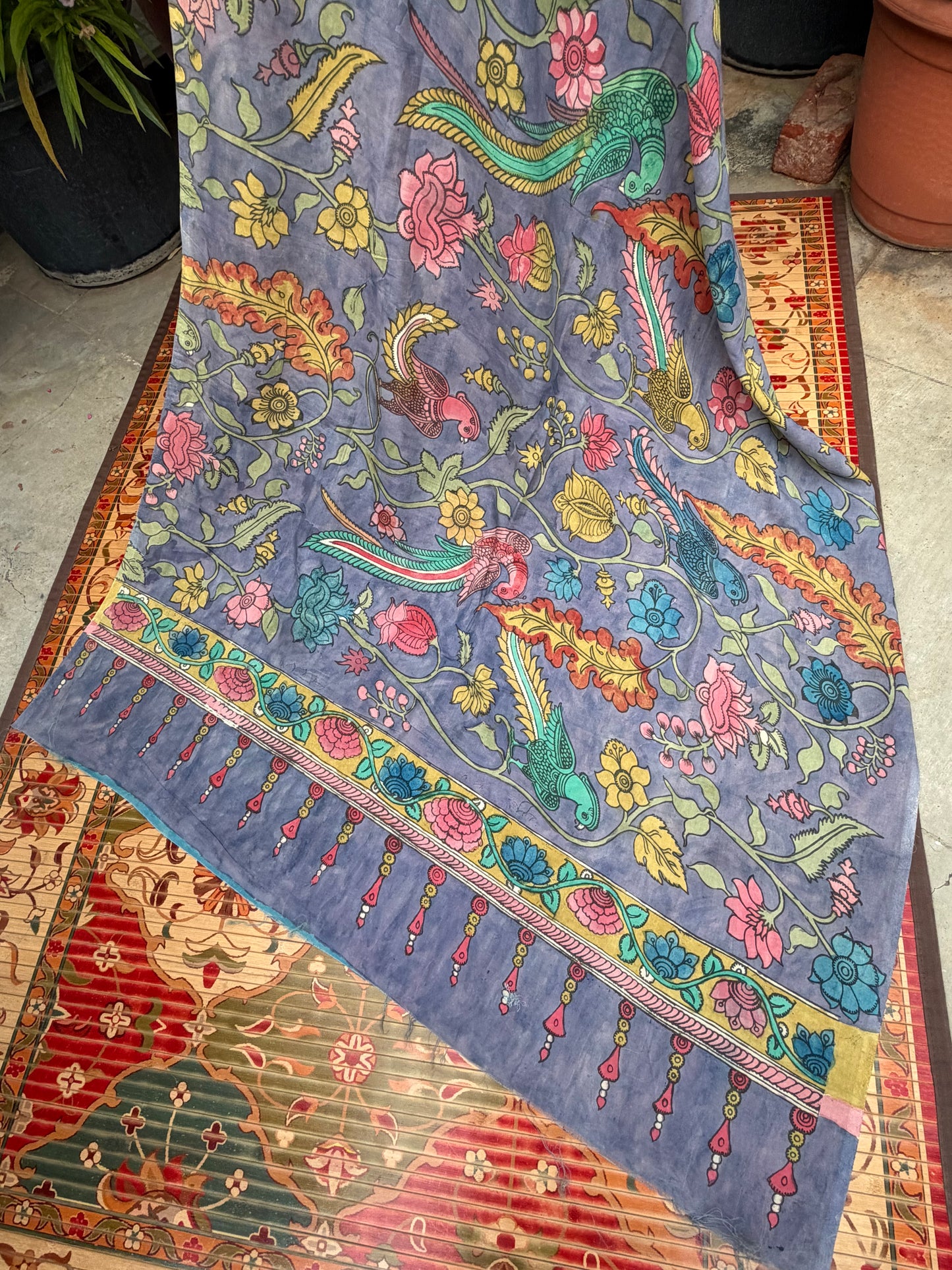 Silkcotton Penkalamkari Dupattas