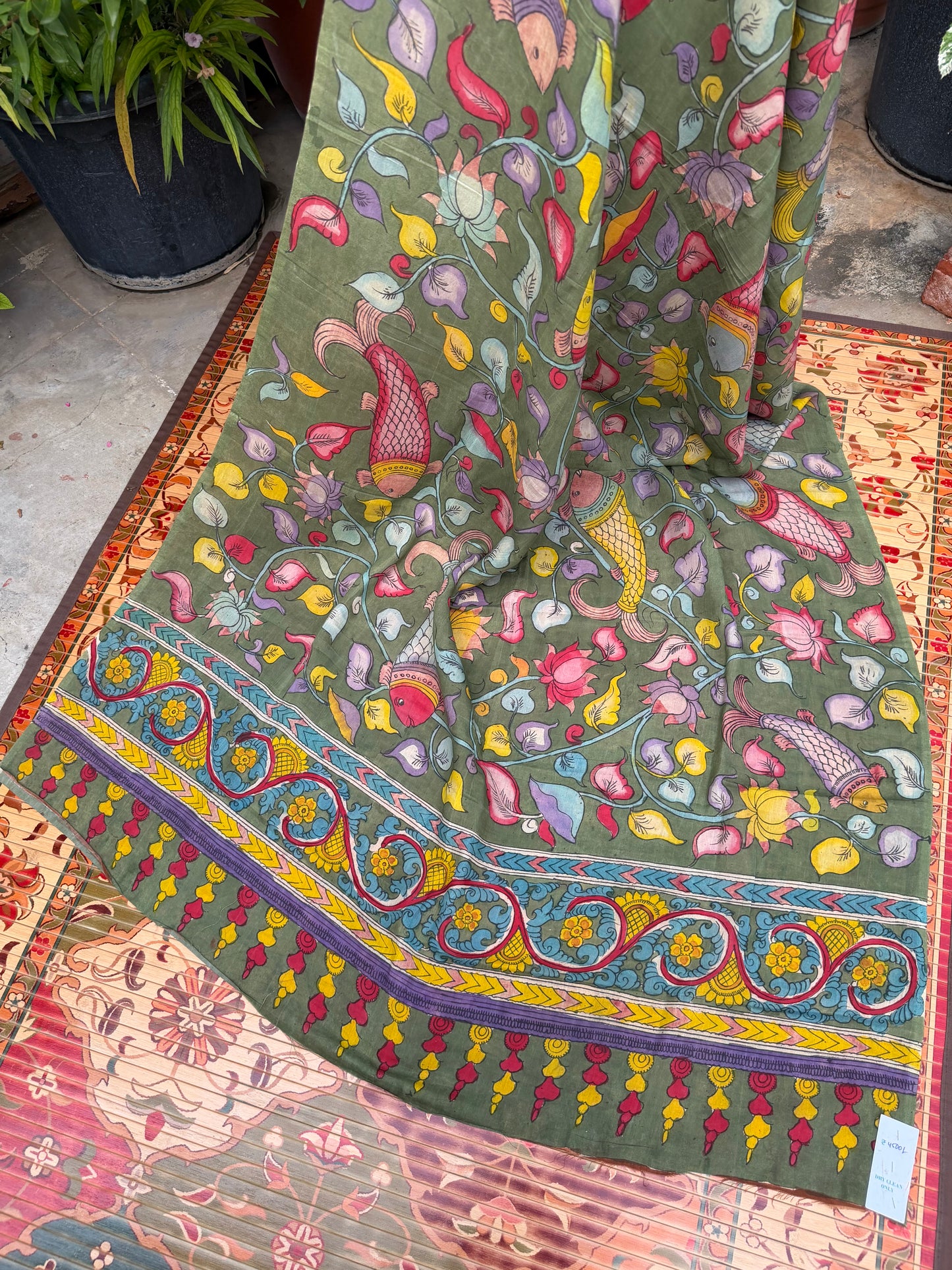Silkcotton Penkalamkari Dupattas.